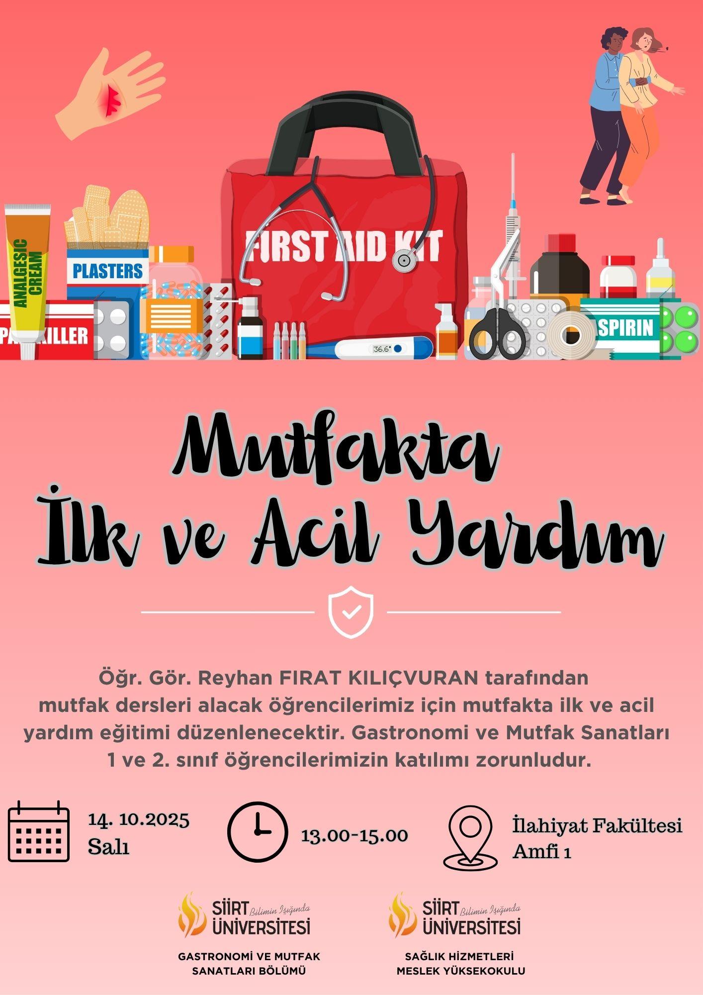 Mutfakta İlk ve Acil Yardım Semineri!